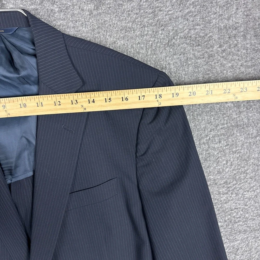 Brooks Brothers Blazer Mens 43R Navy Pinstripe Full Canvas Fitzgerald Brookscool